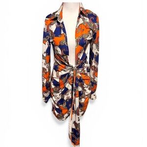 Vibrant Paisley Print Dress